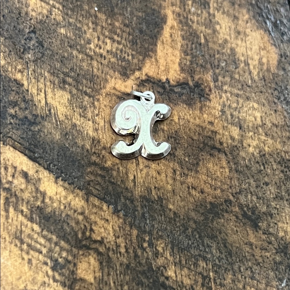 Sterling Silver Letter X charm Pendant